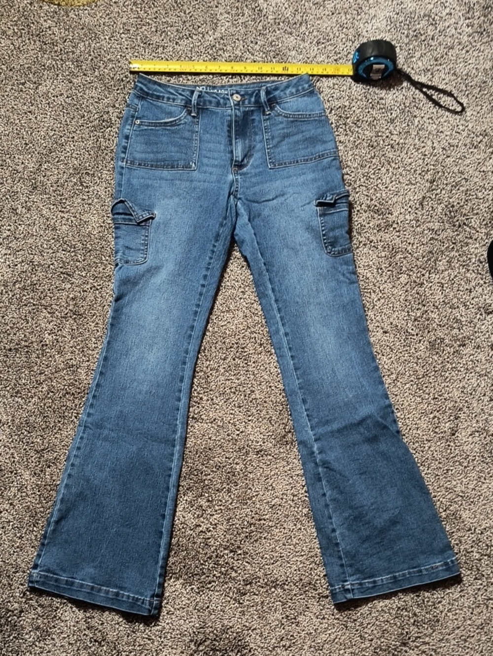 NoBoundaries Flare Cargo Jeans for Women